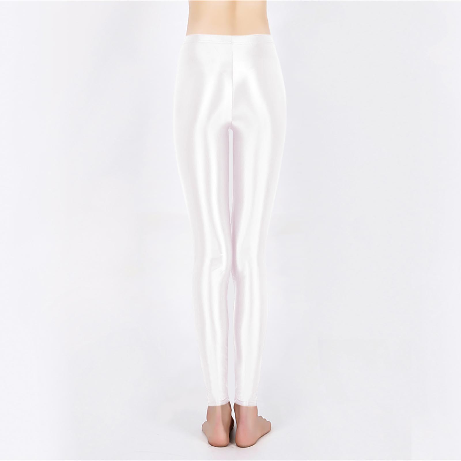 thumbnail image 3 of Leggings brillantes de entrenamiento de cintura alta para tallas grandes - 76 % nailon, alta elasticidad, aptos para yoga/baile - Tallas M-XL con tolerancia de medición de 1 pulgada, 3 of 5